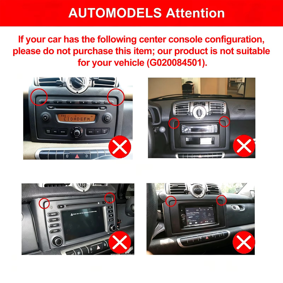 ESSGOO 9-Zoll Android 15 Autoradio für Smart Fortwo 451 (2011-2015) mit GPS-Navigation, Bluetooth, WLAN, Carplay und DAB in Schwarz - Bild 3