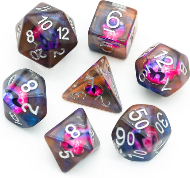 Cusdie Drachenaugen Würfel Dungeons & Dragons, 7-teiliges Set, Fantasy - Bild 1