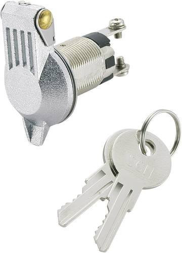 TRU Components Schlüsselschalter TC-K3-16B-06 in Silber, 24 V/DC, 10A, 1 x Aus/Ein, 1 x 90° - Bild 1