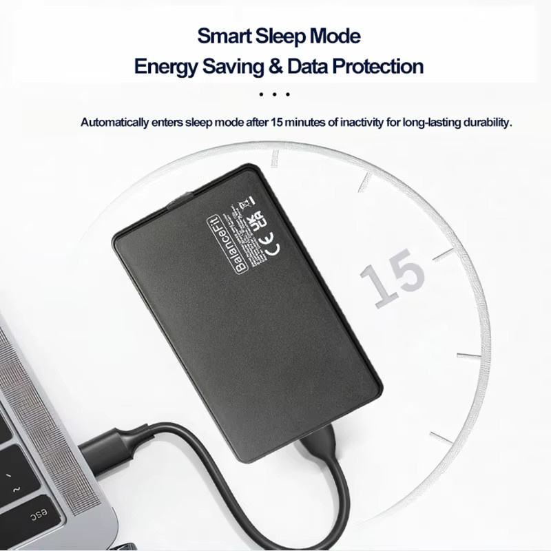 Congdi USB C auf SATA III HDD-Adapter, transparentes externes 2,5 Zoll Festplattengehäuse mit USB 3.0/3.1 Unterstützung, 5 Gbit/s - Bild 3