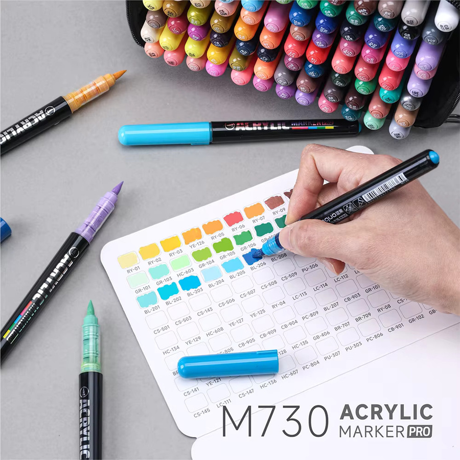 Languo Acryl-Pinselmarker-Set mit 48 Farben und automatischem Tintenkontrollsystem für Kunst, Zeichnen und Basteln in Multicolour - Bild 6