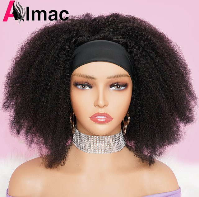 Almac Afro-Perücke, lockiges Echthaar, 250 % Dichte, Damen - Bild 1