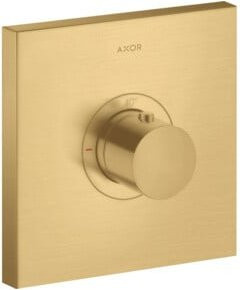 Hansgrohe ShowerSelect HF UP Fertigset Duschthermostat eckig in Brushed Gold Optik mit Safety Stop - Bild 1