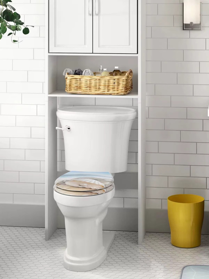 WOLTU Ovaler Toilettendeckel aus Duroplast in Grün mit Soft-Close und Schnellverschlussfunktion, B/T: 42,5 x 37,0 cm - Bild 2