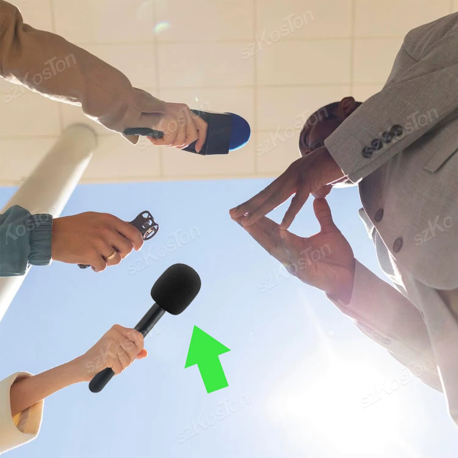 Kabelloser Lavalier-Mikrofongriff für DJI Mic und Rode Wireless GO mit winddichter Haarabdeckung in Schwarz - Bild 3