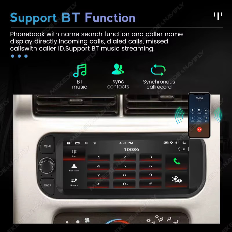 MEKEDE Android 15 Autoradio mit Carplay und GPS-Navigation für Jeep Grand Cherokee Liberty Wrangler und Chrysler 2002–2006 in Schwarz - Bild 3