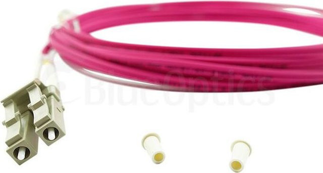 BlueOptics Glasfaserkabel LC OM4 in Rot, Länge: 15 m - Bild 1