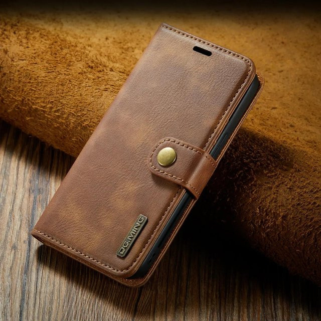 Magnetische Leder-Telefonhülle mit Brieftasche und Kartenhalter für Apple iPhone 15 14 13 12 11 Pro Max XS XR X SE 8 7 Plus in Braun - Bild 1