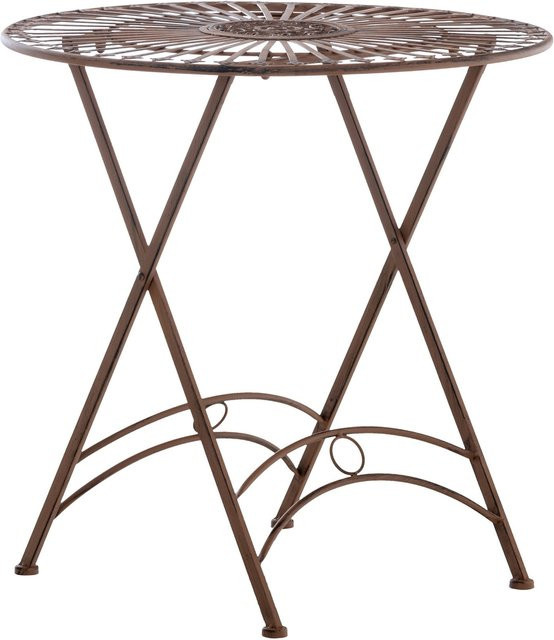 TPFGarden Gartentisch aus Metall in Antik Braun für Garten, Terrasse und Balkon - Bild 1