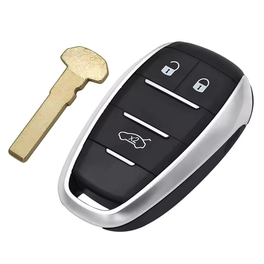 Alfa Romeo Keyless Fernbedienung Schlüssel Fob mit 433 MHz 4A Chip für Giulia und Stelvio, Schwarz - Bild 3