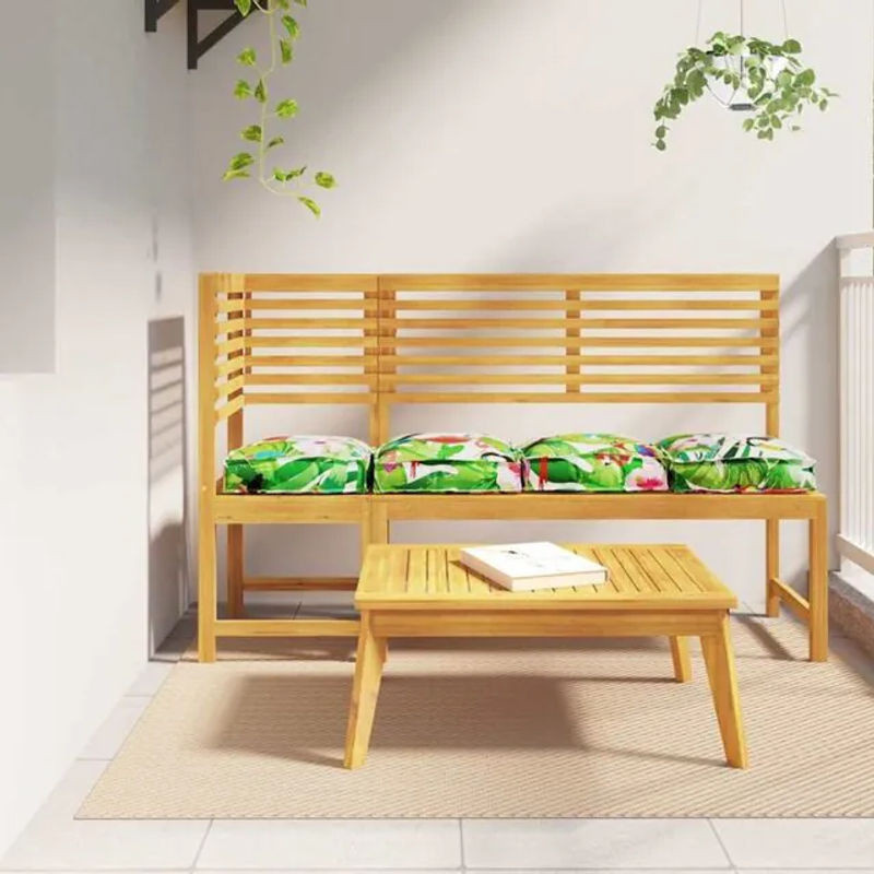 Vidaxl Palettenkissen Set für Sitzflächen mit Blumenmuster, 4 Stück, Mehrfarbig, B/T/H: 40 x 40 x 8 cm - Bild 1