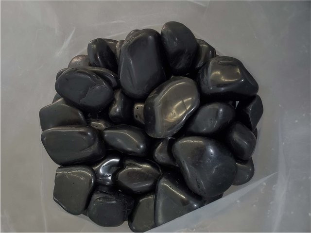 Aquagart Polierter Glanzkies Schwarz 60 kg - Bild 1