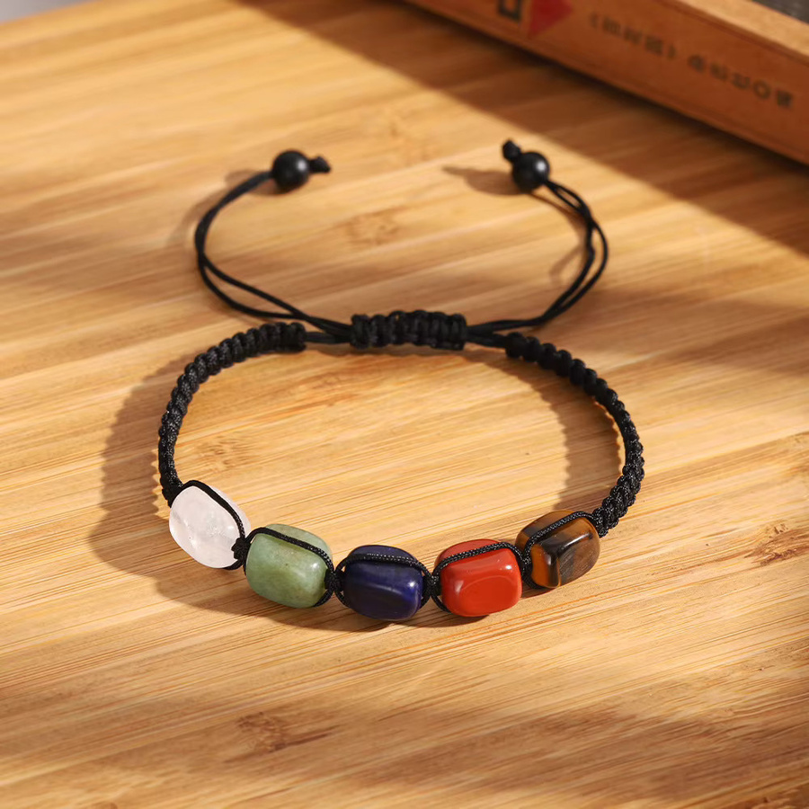 DAIPAN Armband, Naturstein, Perle, Kristall, Schwarz, Unisex - Bild 4