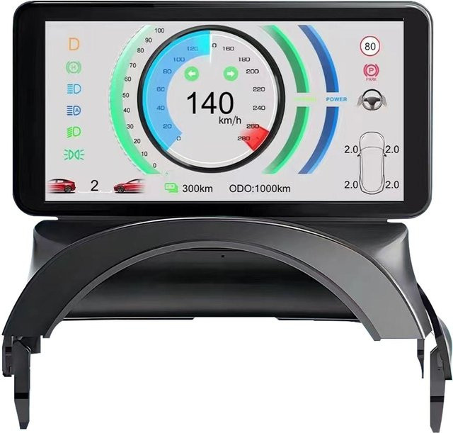 Kkmoon 5,5 Zoll HUD LCD-Display Multifunktionale Echtzeit-Digitalanzeige für Tesla Model 3 und Model Y in Grau - Bild 1