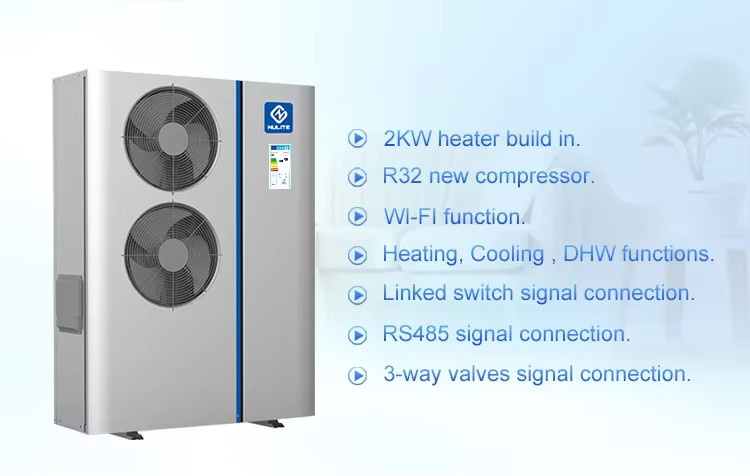 XMSJ Luft-Wasser-Monoblock-Wärmepumpe DC-Inverter mit WLAN in Weiß und Beige - Bild 4