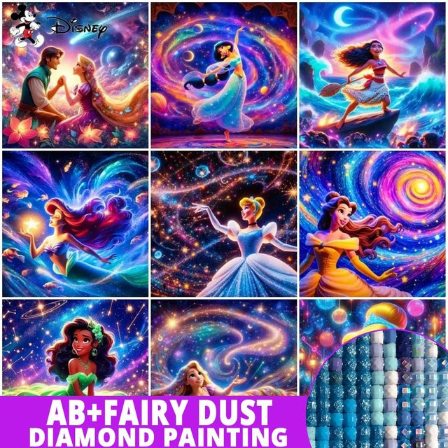 Disney Diamantmalerei Rapunzel DIY Mosaik Set für Mädchen in Multicolor mit runden Steinen - Bild 1