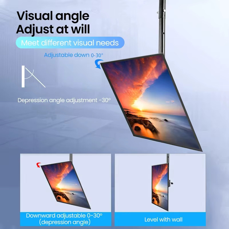 BEISHI TV-Deckenhalterung verstellbar für LED LCD Plasma Flachbildschirme 26 bis 65 Zoll bis 50 kg in Schwarz und Grün - Bild 3