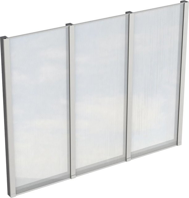 SKANHOLZ Seitenwand aus Holz mit semi-transparenten Polycarbonatplatten, Farbe: Schiefergrau, B/H: 78,5 x 200 cm - Bild 1