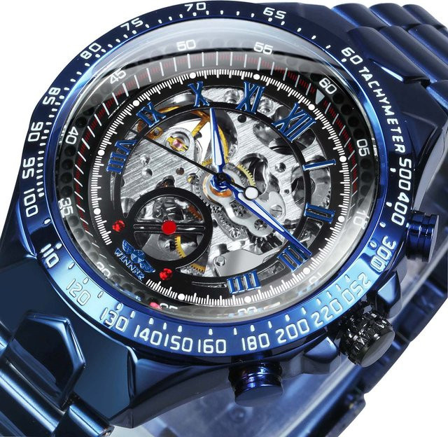 WINNER Armbanduhr Automatik, Edelstahl, Silber, Herren - Bild 1