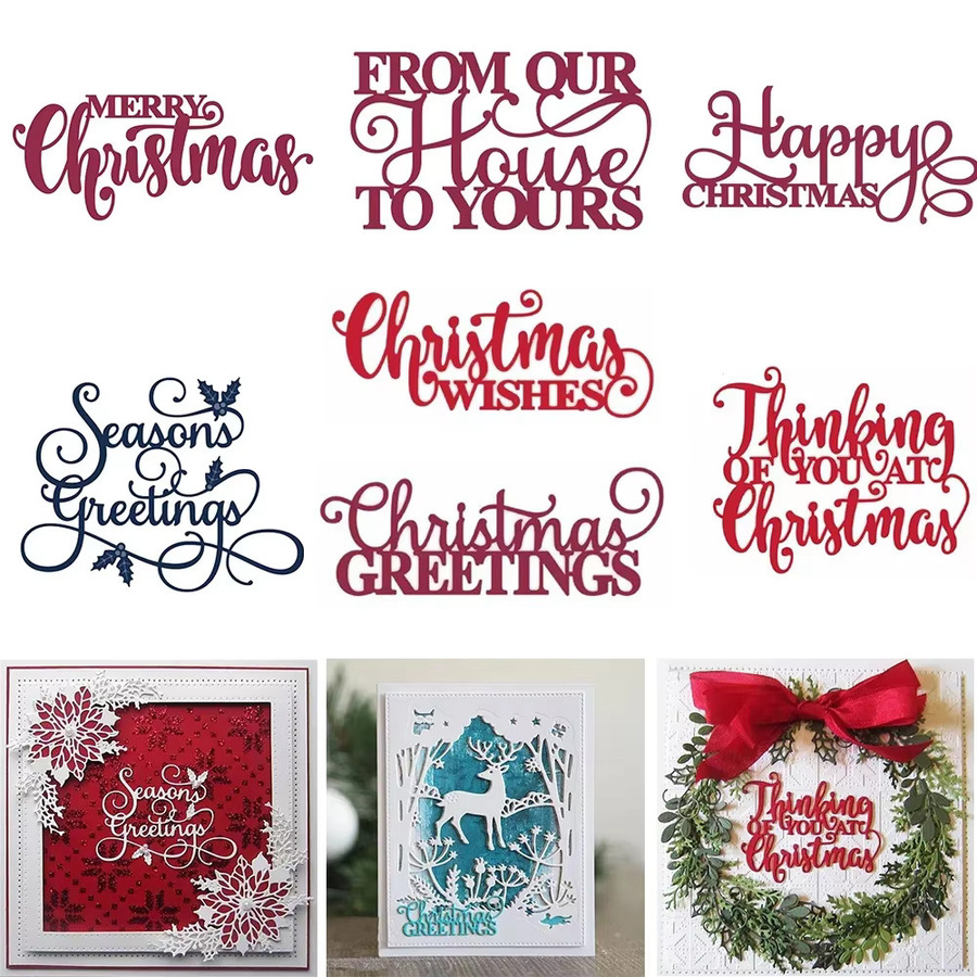 Frohe Weihnachten Stanzformen für DIY Scrapbooking und Kartenherstellung, Multicolor - Bild 4
