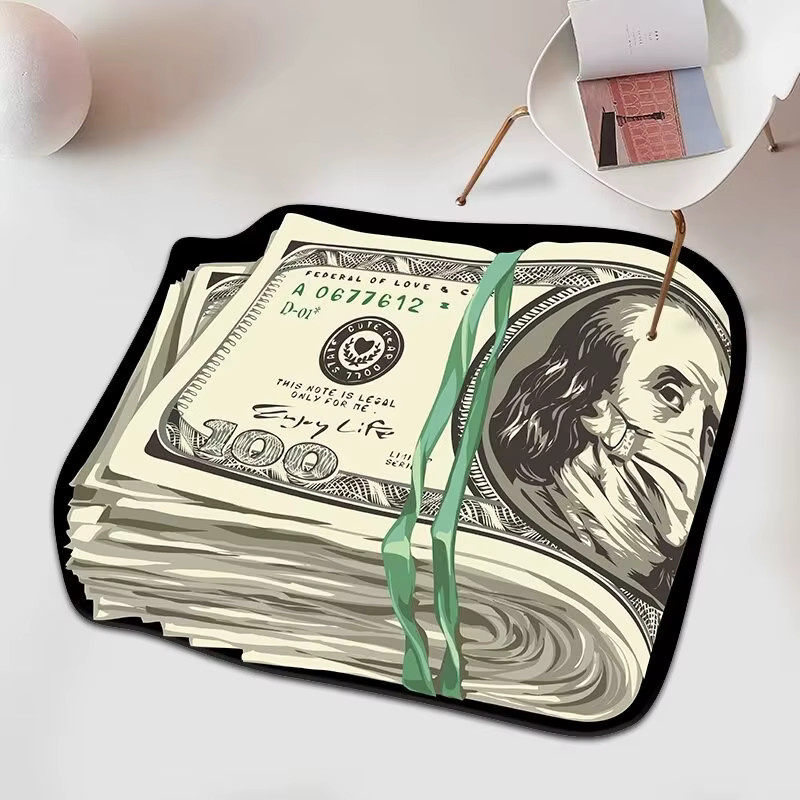 VIKAMA Rutschfeste Bodenmatte mit US-Dollar-Design in Multicolour, B/T: 60 x 40 cm - Bild 2