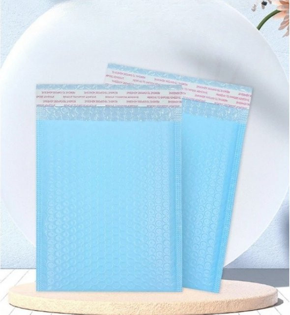 20 Stück selbstklebende Luftpolstertaschen aus Kunststoff in Blau für den sicheren Versand von Büchern und Geschenken - Bild 1