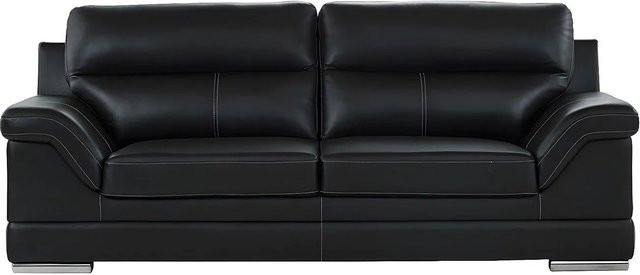 Vente-unique Sofa Monika in Schwarz aus Büffelleder mit einer Breite von 235 cm - Bild 1
