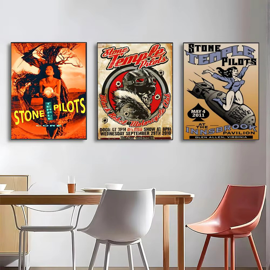 S-Stone Temple Pilots Poster Klassischer Wandkunstdruck in Weiß, Breite: 15,0 cm, Höhe: 20,0 cm - Bild 4