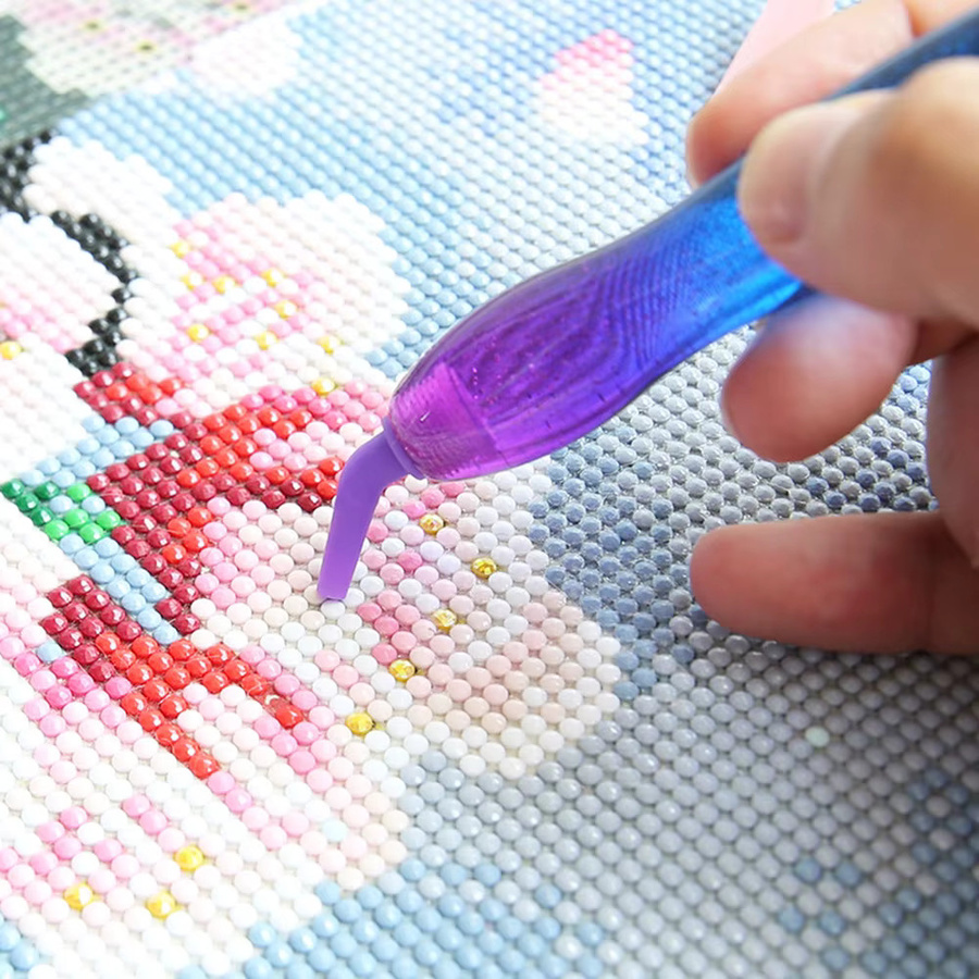 LEIYULY Ersatz-Stiftköpfe für 5D DIY Diamond Painting Set aus Metall und Kunststoff mit Kleber, Ton und Roller - Bild 3