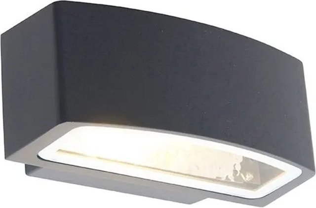 QAZQA Latina Moderne Außenwandleuchte aus Aluminiumguss in Graphit, IP44 LED Up-Down Wandlampe für Garten und Außenbereich, E27 dimmbar - Bild 1