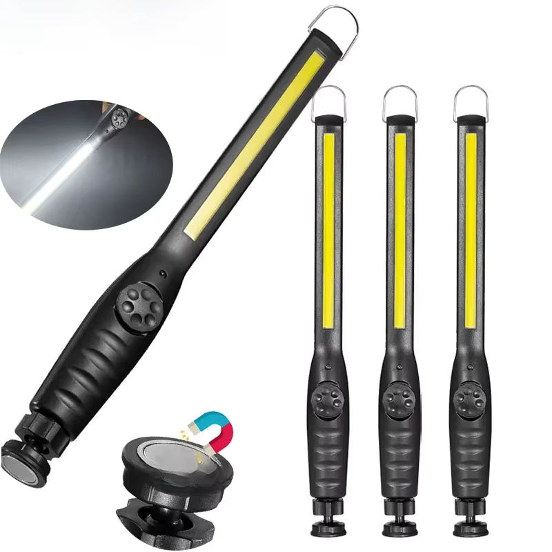 ESMARTER Tragbarer COB-LED-Arbeitsscheinwerfer, kabellose magnetische LED-Arbeitslampe in Schwarz für Garage, Zuhause und Notfälle - Bild 6