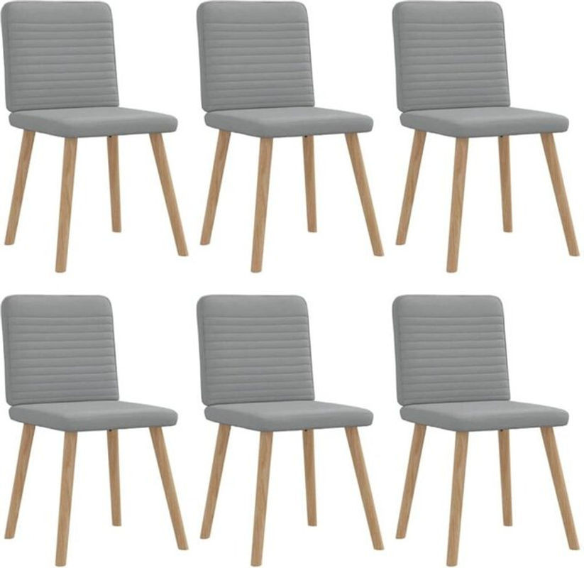 Vidaxl Esszimmerstühle 6er Set Modern in Grau aus Stoff - Bild 1
