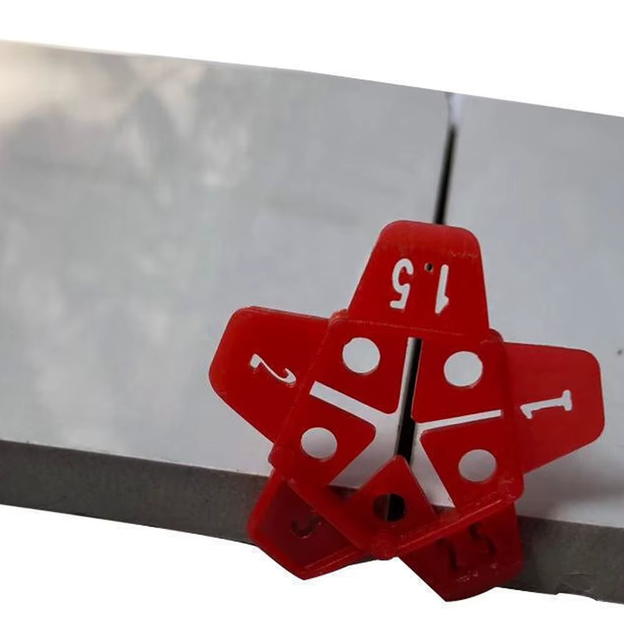 Bauwerk 5in1 Fliesenabstandshalter Clips und Keile für Keramikfliesen in Rot - Bild 3