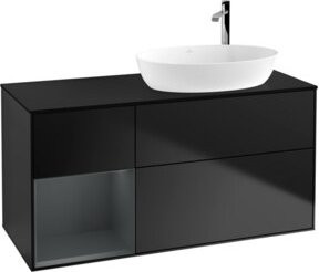V&B Waschtischunterschrank Finion in Blau Lackiert, Breite: 120 cm, Tiefe: 50,1 cm, Höhe: 50,1 cm - Bild 1