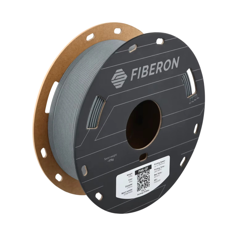 Polymaker Fiberon PA6-GF25 Glasfaser-Nylon 6 3D-Druck-Filament Grau 0,5 kg - Bild 3