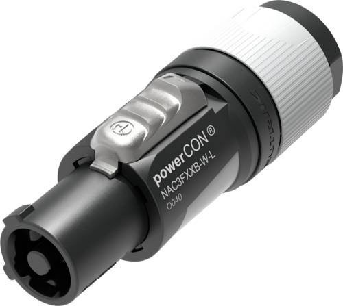 Neutrik NAC3FXXB-W-L powerCON Buchse Netz-Steckverbinder gerade, 2 + PE, 16A, Grau - Bild 1