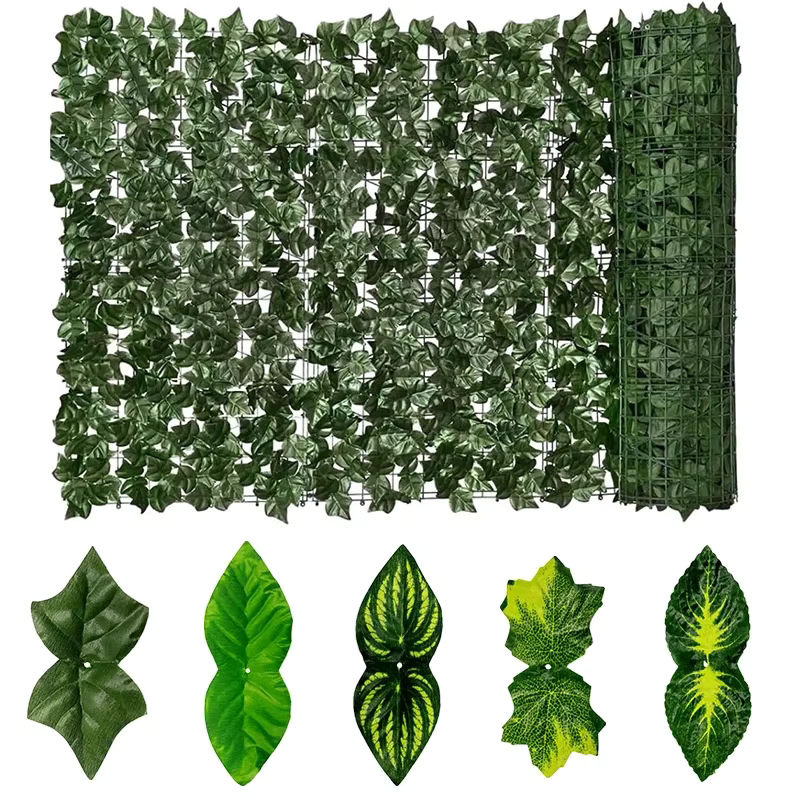 Künstlicher Efeu-Sichtschutz als Blattzaun in Grün für Garten und Balkon, B: 50 cm, L: 500 cm - Bild 7