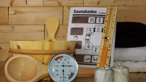 Karibu Sauna-Wellness-Set Classic 6-teilig in Beige - Bild 2