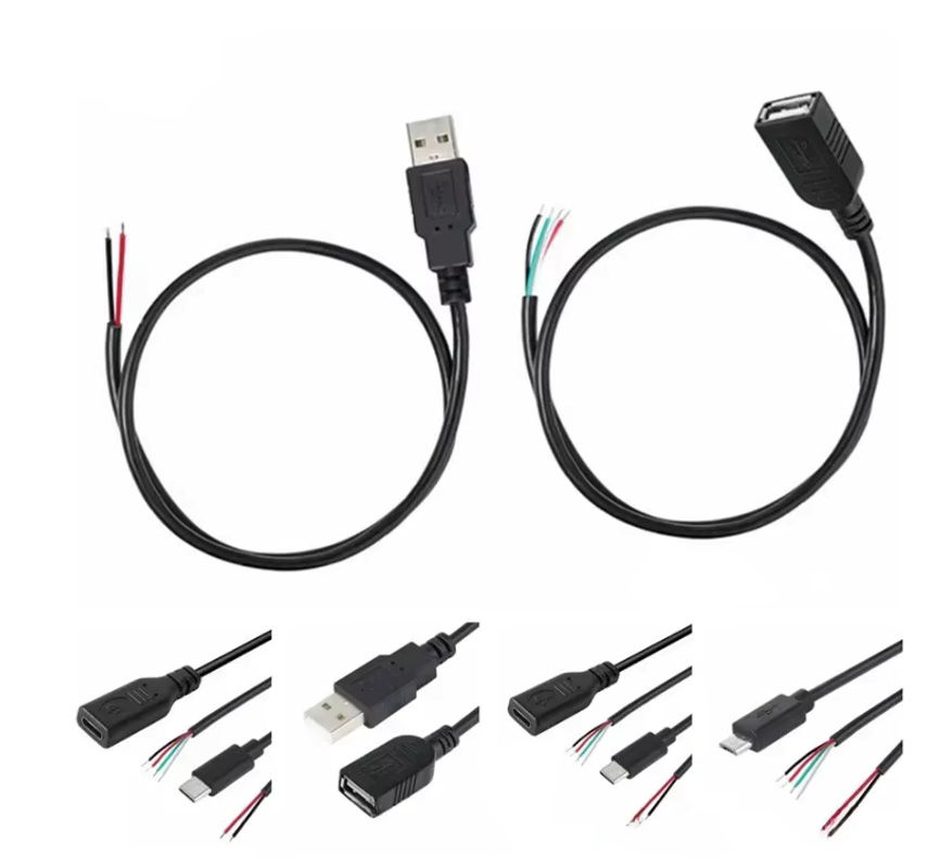 UXG Micro-USB auf USB-C Verlängerungskabel, 4-polig, Schwarz - Bild 7