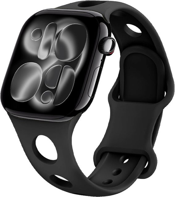 RMUTANE Uhrenarmband Silikon, Schwarz, Unisex - Bild 1
