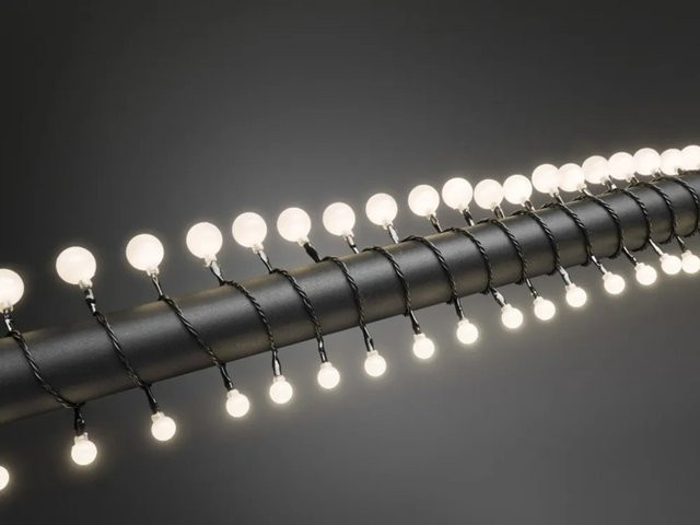 Konstsmide LED Globelichterkette Rund in Schwarz mit warmweißen Lichtern - Bild 1