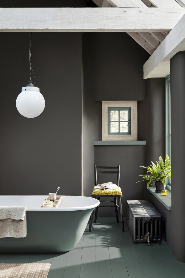 Little Greene Absolute Matt Emulsion Wandfarbe Vulcan 324 Grau 5 l - Bild 2