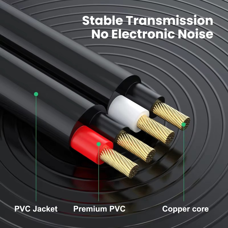 BSN Audio-Video-Kabel mit vergoldeten Doppel-RCA-Steckern in Gold - Bild 4