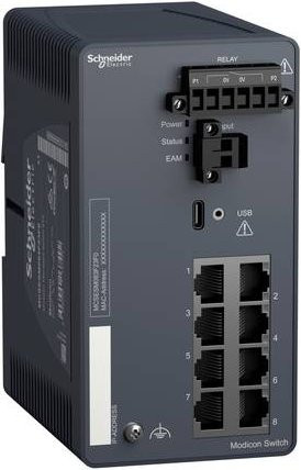 Schneider Electric MCSESM083F23F0 Netzwerk Switch Ethernet/LAN in Grau - Bild 1