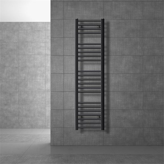 LuxeBath Badheizkörper Sahara Anthrazit gerade mit Seitenanschluss B: 30 cm, H: 140 cm - Bild 1