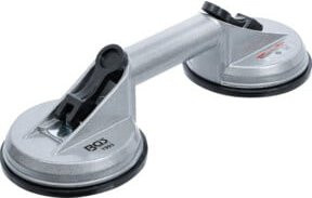 BGS Doppel-Gummisauger aus Aluminium in Silber Durchmesser: 11,5 cm - Bild 1