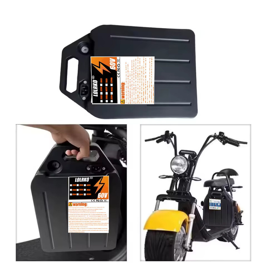 ALalito 18650 Lithium-Ionen-Akku 60 V für Elektromotorrad und Elektroroller, Farbe: Schwarz - Bild 5