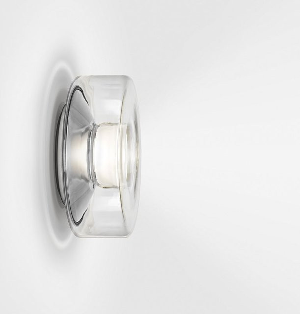 Serien Lighting Curling Wall S LED-Wandleuchte mit transparentem Glasschirm in Warmweiß (3000K) - Bild 1