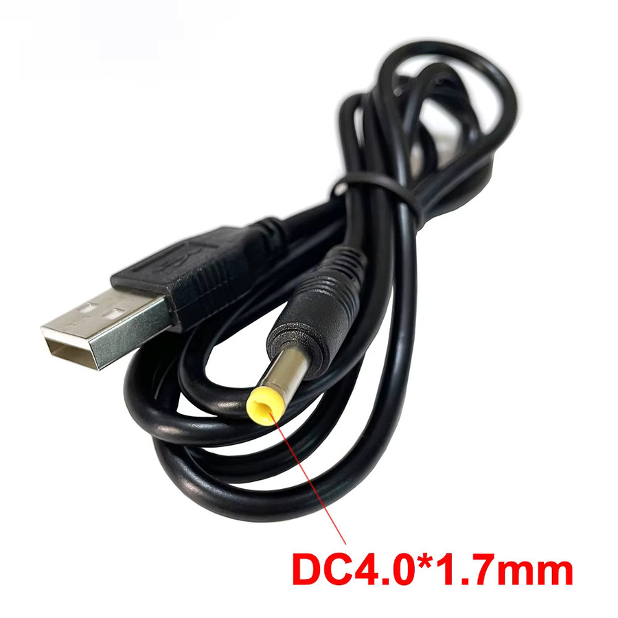USB zu DC Ladekabel für Sony PSP 1000 2000 3000, 5V 2A Power Adapter mit 4,0 x 1,7 mm Anschluss, Schwarz, Länge: 1 m - Bild 2