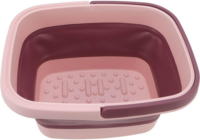 Faltbare Fußwanne aus Silikon für die Fußmassage und das Fußbad von TOMTOP JMS in Rosa - Bild 1